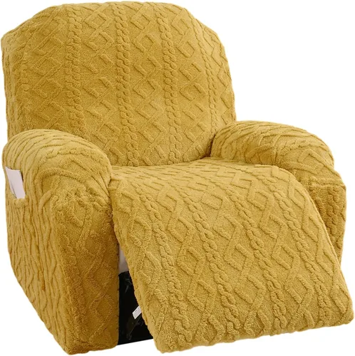 Vista 22 de Eco-Ancheng Fundas reclinables de 4 piezas, fundas para sillas reclinables, fundas elásticas para sofá reclinable, fundas ajustables
