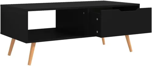 Vista 5 de Coffee Table Black 39.4x19.5 x16.9 Engineered Wood Living Room Center Table End Tables Living Tables Mesa De Centro para Sala for Bedroom Dining