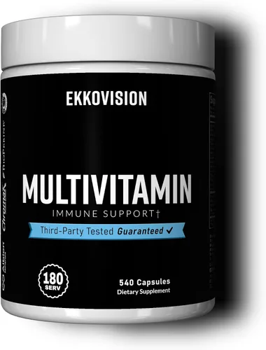 Vista 5 de Ekkovision Multivitamínico, a base de plantas, 90 porciones, 270 cápsulas vegetales