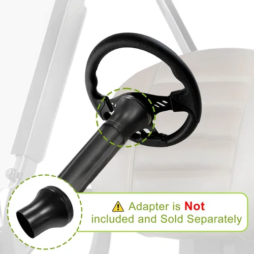 Vista 3 de Volante de Carrito de Golf EZGO, Compatible con EZGO TXT RXV, Club Car DS Precedent Tempo, Yamaha G2-G29 Mayoría de Carritos de Golf, Volante