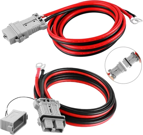 Vista 8 de 4 pares de conectores de batería impermeables Ip68 de conexión/desconexión rápida, 50 amperios calibre 6-8, kit de conector de enchufe de cable