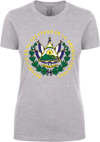 Vista 3 de Cybertela Camiseta para mujer con escudo de armas de El Salvador