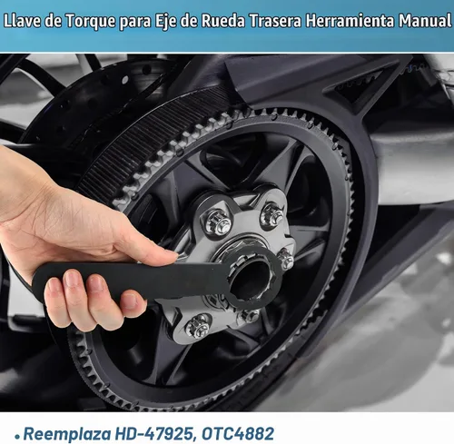 Vista 3 de Motoforti Herramienta de llave de tuerca de eje trasero de 1.417 in para motocicleta Harley Davidson Touring - HD-47925, ajuste de tensión