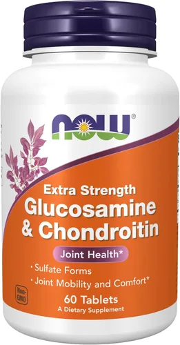 Vista 9 de NOW Foods Suplementos, Glucosamina y Condroitina de Fuerza Extra, Formas de Sulfato, 240 Tabletas