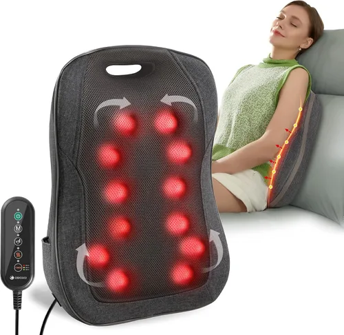 Vista 8 de CooCoCo Masajeador inalámbrico de cuello y espalda con calor, amasamiento