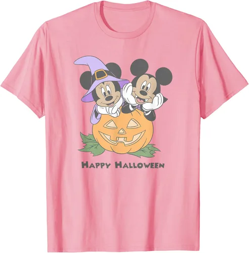Vista 62 de Disney Mickey and Friends Halloween Pumpkin Mickey & Minnie Camiseta Blanco