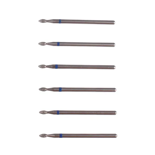 Vista 2 de 6 brocas de cutícula de llama pequeñas, brocas de uñas de diamante profesional para preparación de uñas, herramienta eléctrica de uñas de 3/32
