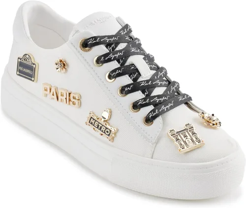 Vista 24 de Karl Lagerfeld Cate Pins - Tenis con cordones para mujer Negro