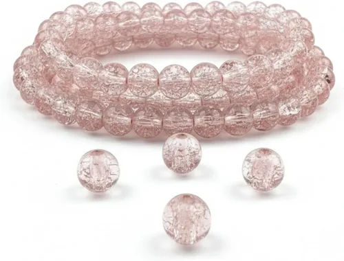 Vista 33 de DandS ltd Cuentas de cristal agrietadas para la fabricación de joyas, champán, pulseras vibrantes de bricolaje, collares, aretes, suministros