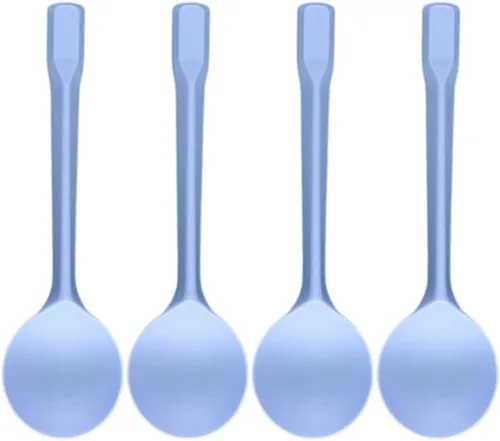 Vista 8 de Cucharas de plástico, cucharas de sopa desechables, cucharas resistentes para fiestas, oficina, restaurantes, eventos, utensilios, 5.5 x 1.57