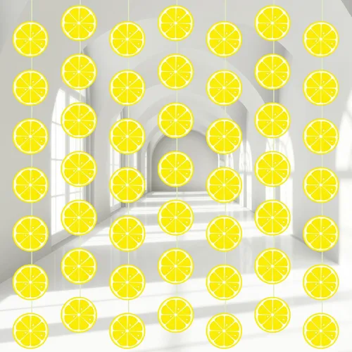 Vista 12 de Duraaamo Paquete de 8 pancartas para fiesta de frutas, guirnalda de papel de Twotti Frutti bailando Frutti, recortes colgantes de papel para verano