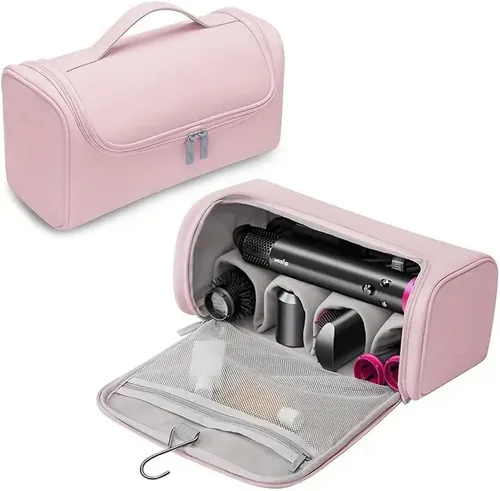 Vista 9 de Bolsa de viaje para herramientas para el cabello, funda de transporte Shark Flexstyle, organizador de herramientas para el cabello de apertura Gris