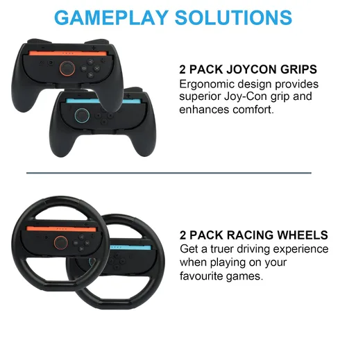 Vista 7 de RTop Switch 2 Accessories Kit for Nintendo Switch 2 (2025),Family Bundle Accessories Kit with Carrying Case& Screen Protector,Joy Con Grips and
