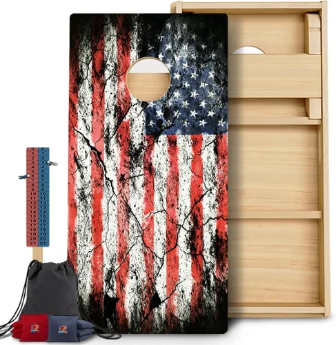 Vista 99 de CornholeGamesUSA Pro - Juego de tablas de Cornhole Fabricado en Estados Unidos Abedul báltico 3/4 Sin rebote Patas triples gruesas Dos 1