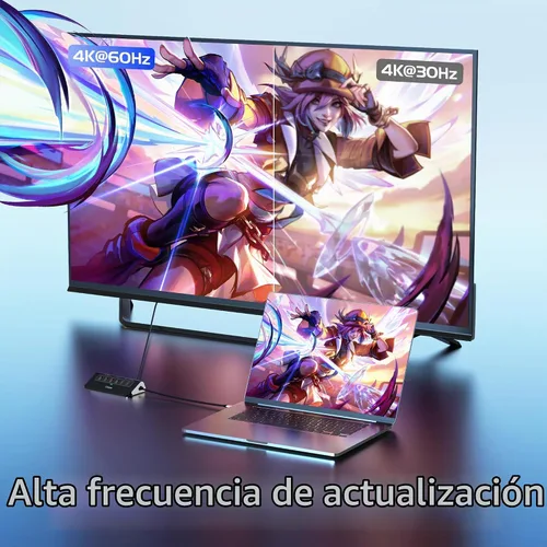 Vista 6 de intpw P9R PRO USB C Hub Ethernet, Estación de acoplamiento USB C de 10Gbps 10-en-1 con HDMI 4K@60Hz, Tipo-C y 2 USB A 3.2 Datos, LAN, 2 USB A 2.0
