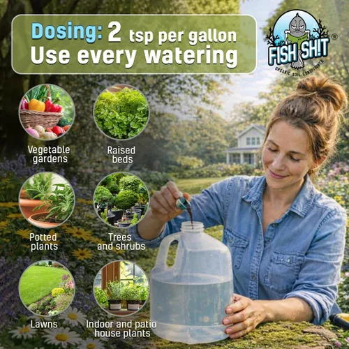 Vista 5 de Fish Head Farms - Acondicionador líquido orgánico de suelo, 1 litro, biología viva para plantas de interior y exterior, crecimiento de raíces