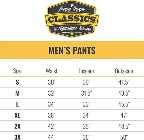 Vista 5 de FROGG TOGGS Men's Classic Pro Action Waterproof Breathable Rain Pant