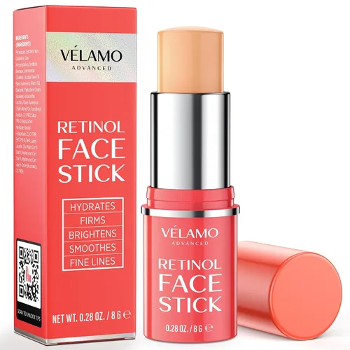 Vista 15 de VELAMO ADVANCED Retinol Eye Stick: bálsamo renovador y reafirmante debajo de los ojos para ojeras, hinchazón, líneas finas y arrugas, esenciales