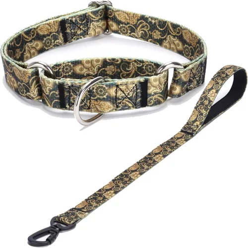 Vista 37 de Collar de perro de nailon resistente, collar ajustable de martingala para perros para caminar y entrenamiento para perros machos y hembras perros