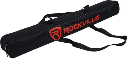Vista 7 de Rockville Wired Pro Mic Kit 1 - Micrófono de metal de gama alta+soporte para micrófono+bolsa de transporte+cable, negro M-56 Neodymium Dynamic