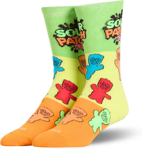 Vista 22 de Odd Sox Calcetines Candy Novelty Crew – Grande/Mediano – Mezcla de algodón suave – Dulces masticables agridulces – Divertidas golosinas coloridas