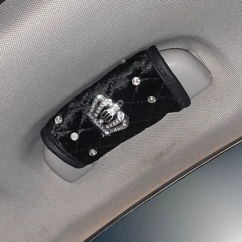 Vista 7 de Paquete de 2 fundas brillantes para manija de puerta de seguridad para automóviles, con cristales brillantes, almohadillas protectoras para manija