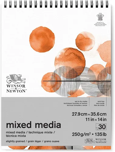 Vista 11 de Winsor & Newton Bloc de medios mixtos profesional, 7" x 10", 30 hojas, 250gsm, blanco