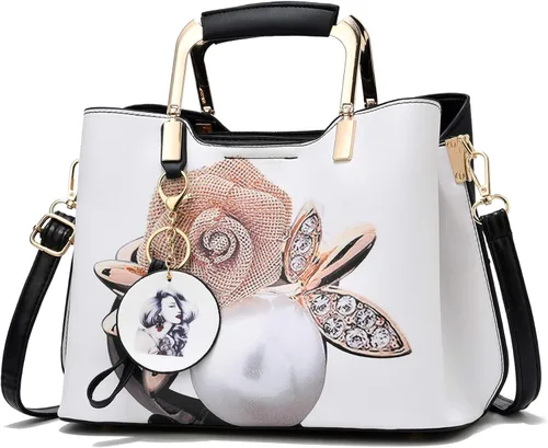Vista 9 de Nevenka Monederos y bolsos para mujer con asa superior, bolsos de hombro de cuero para mujer
