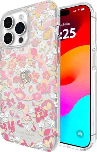 Vista 9 de Kate Spade New York Funda para iPhone 15 Pro Max, compatible con la funda MagSafe para teléfono, purpurina gruesa iridiscente