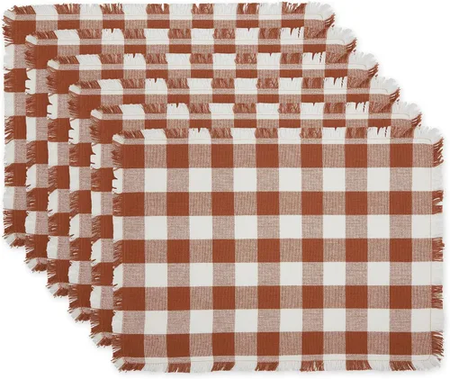 Vista 29 de DII Colección de Mesa a Cuadros Pesada con Flecos, Camino de Mesa, 14x72 pulgadas, Gris 2-Gris