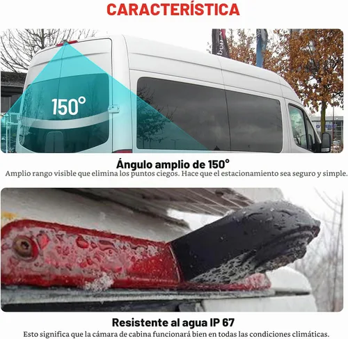 Vista 5 de RED WOLF Carcasa de 3ª lámpara de freno con soporte de techo para cámara de respaldo para Mercedes-Benz Sprinter, Dodge Sprinter, VW Crafter Vans