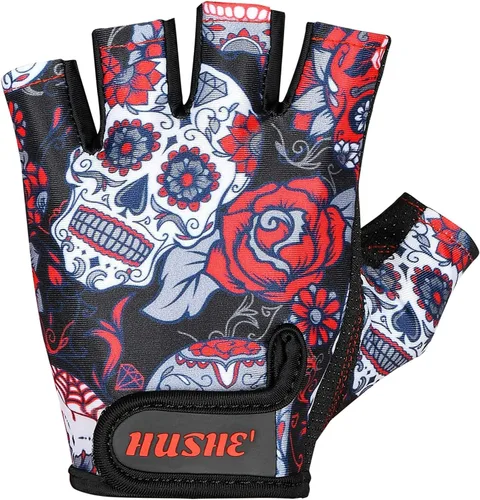 Vista 2 de Hushe' Guantes de levantamiento de pesas, guantes de entrenamiento, guantes de gimnasio, guantes de ciclismo para mujeres, para gimnasio, fitness