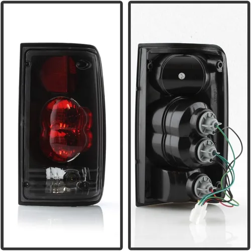 Vista 2 de ACANII - Para 1989-1995 Toyota Pickup Truck Blackk Vivienda Luces traseras Luces traseras Lámparas de freno Asamblea mercado de accesorios