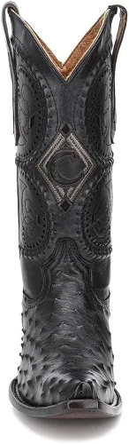 Vista 3 de Cuadra Full Quill Avestruz Botas Occidentales 2B41A1
