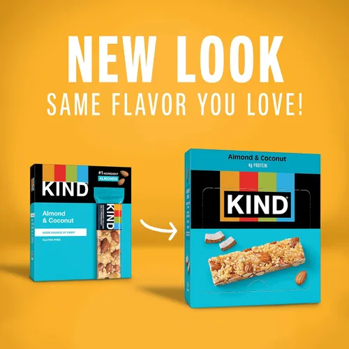 Vista 7 de KIND - Barras de nueces, almendras y coco, 1.4 onzas, 24 unidades, sin gluten, bajo índice glucémico, 0.18 onzas de proteína