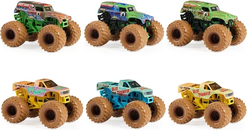 Vista 3 de Monster Jam, Mystery Mudders, camión monstruo oficial fundido a presión, lavado para revelar, escala 1:64 (los estilos variarán)
