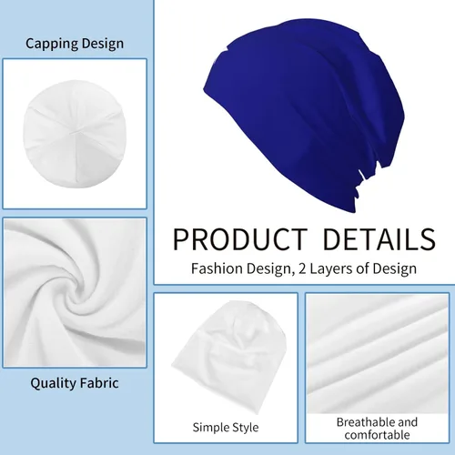 Vista 7 de Bonnie Blue Flag Beanie Hat for Men Women Warm Soft Polyester Knit Skull Cap Unisex Winter Hat Cuffed Beanie