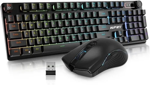 Vista 9 de NPET S21PRO Wireless Gaming Keyboard & Mouse Combo for PC Gamers