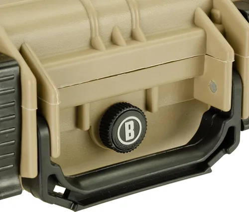 Vista 6 de Bushnell Funda rígida compacta impermeable de 11.6 pulgadas para binoculares, óptica, equipos, a prueba de golpes y listo para la TSA (bronceado)