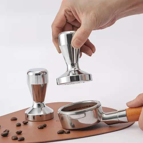 Vista 4 de GSHLLO 1.929 in Acero Inoxidable Café Mano Tamper Base Plana Espresso Tamper Café Polvo Presser Herramienta de Cafetera para Oficina Hogar