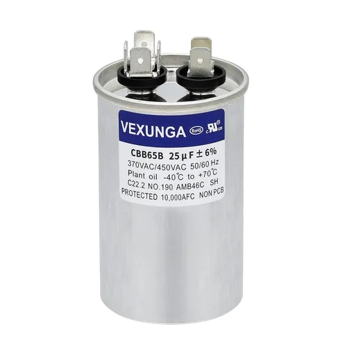 Vista 88 de VEXUNGA Capacitor Dual de Arranque Redondo A/C de 50/5 uF 50+5 MFD 370VAC o 440VAC CBB65 CBB65B Capacitores de Aire Acondicionado para Motor