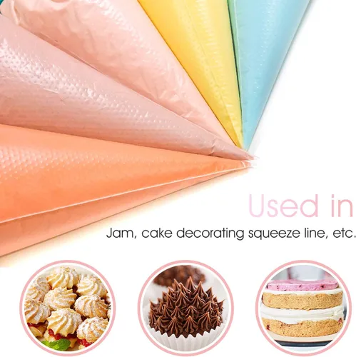 Vista 3 de FantasyDay - Bolsa de pastelería desechable, 100 piezas de 12 pulgadas, bolsa de pastelería desechable extra gruesa para decoración de pasteles