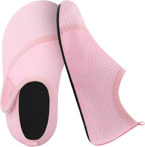 Vista 2 de Scurtain - Zapatos acuáticos para niños, calcetines acuáticos de secado rápido con sensación de pies descalzos para niños, niñas y bebés con suela