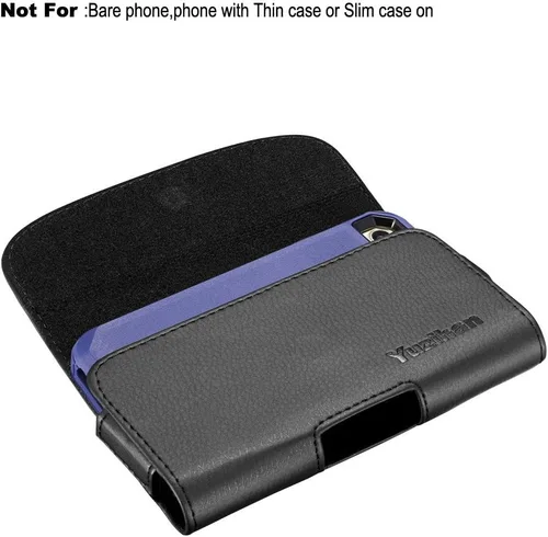 Vista 4 de Compatible con iPhone 13 Mini 12 Mini iPhone SE 2020 de 4.7 pulgadas iPhone 7 6S 6 8 Funda para cinturón Funda de cuero de primera calidad con funda
