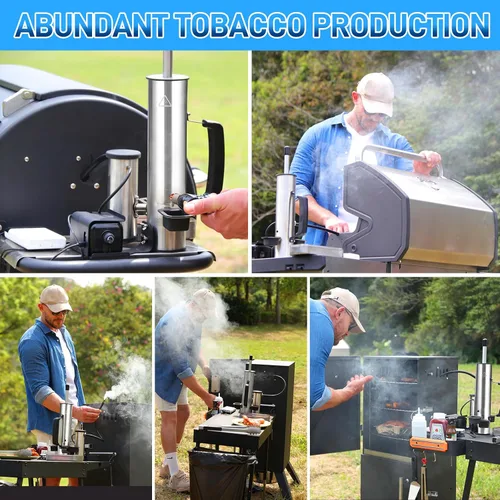 Vista 4 de Generador de humo para exteriores, ahumador eléctrico de acero inoxidable, tubo de humo para ahumador de pellets, ahumadores calientes/fríos