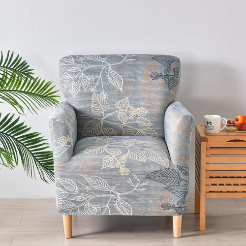 Vista 53 de LiveGo - Funda elástica para sillón de mediados de siglo moderno de 1 pieza, fundas de acento de jacquard para silla con brazos, fundas impermeables