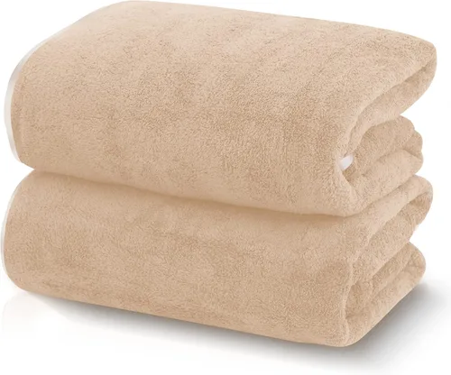 Vista 10 de TENSTARS Toallas de baño de seda con dobladillo para liquidación de baño - 27 x 55 pulgadas - Ligeras, delgadas, de secado rápido - Toalla