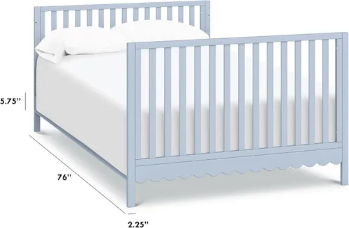 Vista 5 de Davinci Kit de conversión de cama doble/matrimonial de hardware oculto (M5789) en azul polvo