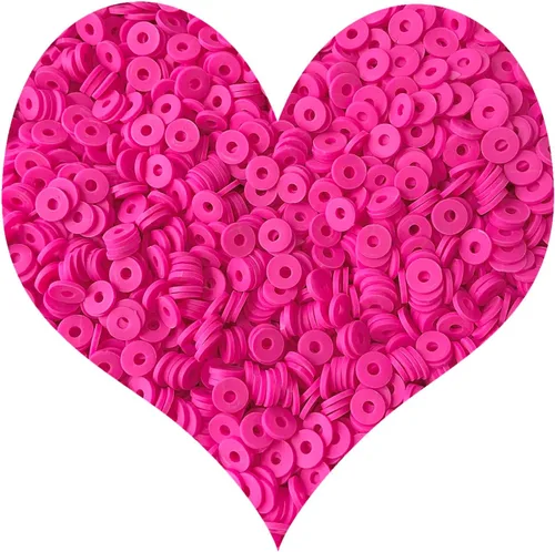 Vista 28 de 3000 cuentas redondas planas de polímero de vinilo Heishi cuentas de arcilla polimérica para hacer joyas, collares, pulseras y aretes (01-blanco)