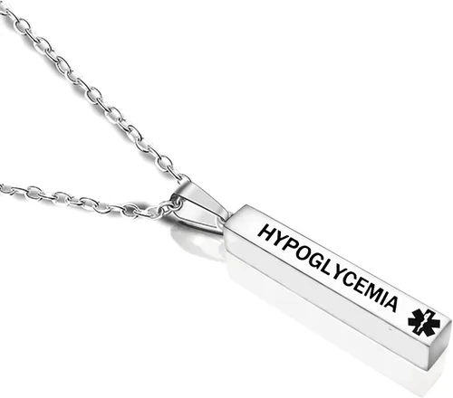 Vista 11 de kkekos Collar de acero inoxidable con identificación de alerta médica con información médica